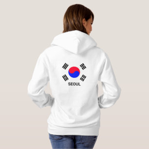 Gepersonaliseerde "Seoul" en Zuid-Koreaanse vlag. Hoodie