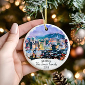 Gepersonaliseerde Seoul Ornament, Zuid-Korea Gift Keramisch Ornament