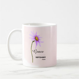 Gepersonaliseerde September Flower Mok