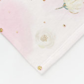 Gepersonaliseerde sequoia Ballerina Pink Floral Fleece Deken (Hoek)