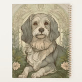 Gepersonaliseerde serene hondenplanner met naam planner (Achterkant)