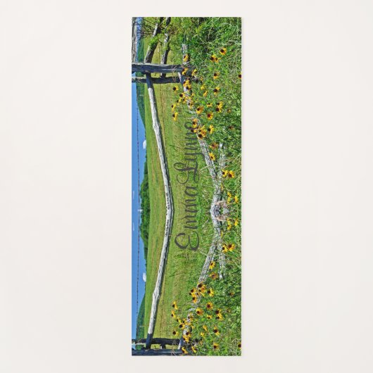  gepersonaliseerde serene wilde bloemen yogamat (Voorkant)
