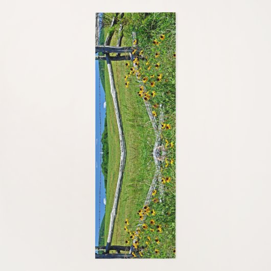  gepersonaliseerde serene wilde bloemen yogamat (Achterkant)