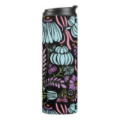 Gepersonaliseerde Serenity Blue Roos kwartspatroon Thermosbeker (Gedraaid links)