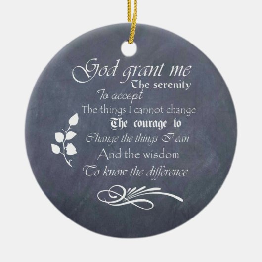Gepersonaliseerde Serenity Prayer Chalkboard Gifts Keramisch Ornament (Voorkant)