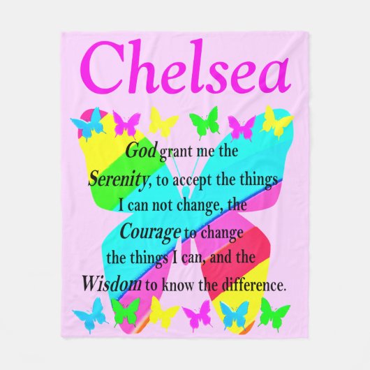 GEPERSONALISEERDE SERENITY PRAYER FLEECE DEKEN (Voorkant)