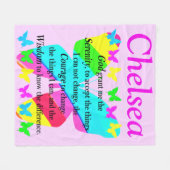 GEPERSONALISEERDE SERENITY PRAYER FLEECE DEKEN (Voorkant (Horizontaal))