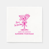 Gepersonaliseerde servetten 18e verjaardag Martini (Voorkant)