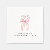 Gepersonaliseerde servetten 30e verjaardag Bow Wil (Voorkant)