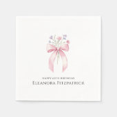 Gepersonaliseerde servetten 60e verjaardag Bow Wil (Voorkant)