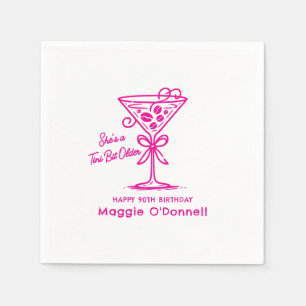 Gepersonaliseerde servetten 90e verjaardag Martini