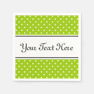 Gepersonaliseerde servetten   Appelgroen en stippe
