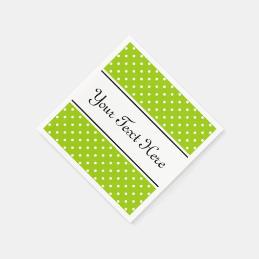 Gepersonaliseerde servetten | Appelgroen en stippe (Hoek)