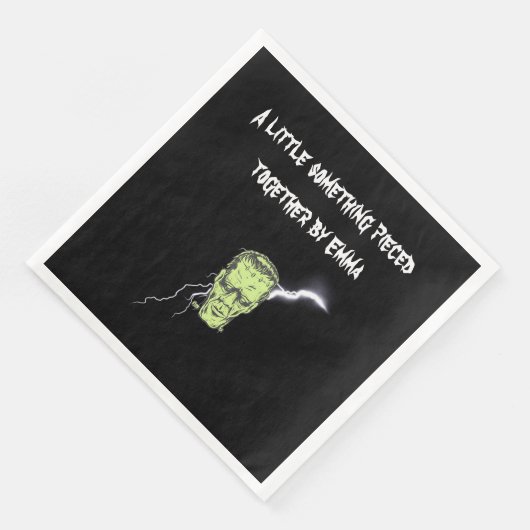 Gepersonaliseerde servetten, Frankenstein Hallowee Servet (Hoek)