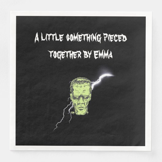 Gepersonaliseerde servetten, Frankenstein Hallowee Servet (Voorkant)