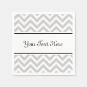 Gepersonaliseerde servetten | grijs chevron patroo (Voorkant)