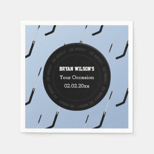 Gepersonaliseerde servetten Ice Hockey thema