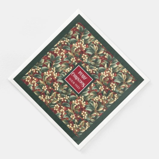 Gepersonaliseerde  servetten in trendy rode tinten (Hoek)