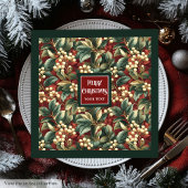 Gepersonaliseerde  servetten in trendy rode tinten