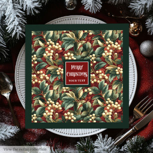 Gepersonaliseerde  servetten in trendy rode tinten