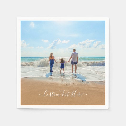 Gepersonaliseerde servetten met uw foto's en tekst (Voorkant)
