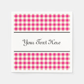 Gepersonaliseerde servetten | red gingham pattern (Voorkant)