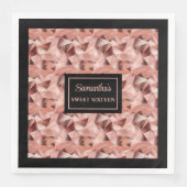 Gepersonaliseerde servetten Roos Gold en Black Acc (Voorkant)