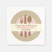 Gepersonaliseerde servetten van de verlovingsgroep (Voorkant)