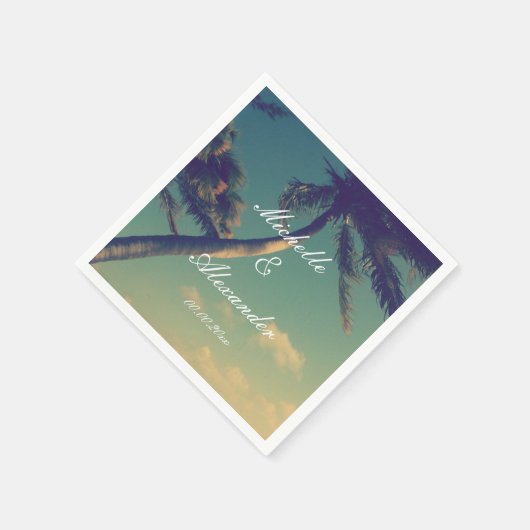 Gepersonaliseerde servetten voor strand bestemming (Hoek)