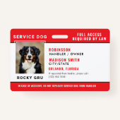 Gepersonaliseerde service hond badge (Voorkant)