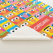 Gepersonaliseerde Sesamstraat karakter ogen patroo Sherpa Deken (3/4)