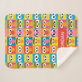 Gepersonaliseerde Sesamstraat karakter ogen patroo Sherpa Deken (Voorkant (horizontaal))