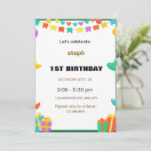 Gepersonaliseerde Sesamstraat verjaardagsuitnodigi Kaart (Staand voorkant)