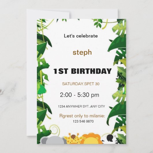 Gepersonaliseerde Sesamstraat verjaardagsuitnodigi Kaart (Voorkant)