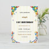 Gepersonaliseerde Sesamstraat verjaardagsuitnodigi Kaart (Staand voorkant)