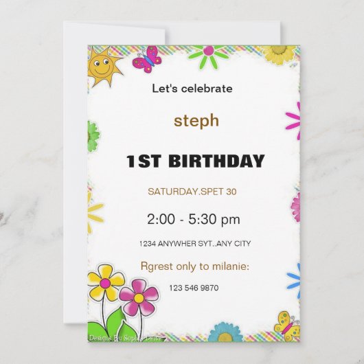 Gepersonaliseerde Sesamstraat verjaardagsuitnodigi Kaart (Voorkant)