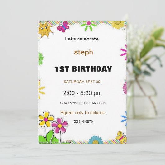 Gepersonaliseerde Sesamstraat verjaardagsuitnodigi Kaart (Staand voorkant)