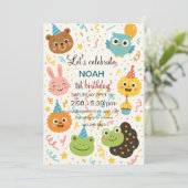 Gepersonaliseerde Sesamstraat verjaardagsuitnodigi Kaart (Staand voorkant)