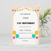 Gepersonaliseerde Sesamstraat verjaardagsuitnodigi Kaart (Staand voorkant)