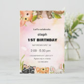 Gepersonaliseerde Sesamstraat verjaardagsuitnodigi Kaart (Staand voorkant)