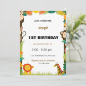 Gepersonaliseerde Sesamstraat verjaardagsuitnodigi Kaart (Staand voorkant)