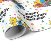 Gepersonaliseerde Sesamstraat Vrienden Birthday Cadeaupapier (Rol Hoek)