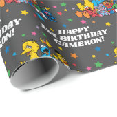 Gepersonaliseerde Sesamstraat Vrienden Birthday Cadeaupapier (Rol Hoek)