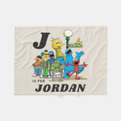 Gepersonaliseerde  Sesamstraat Vrienden Fleece Deken (Voorkant (Horizontaal))