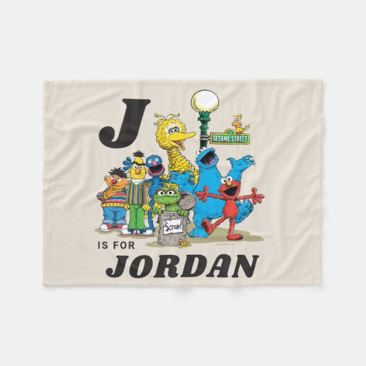 Gepersonaliseerde Sesamstraat Vrienden Fleece Deken (Voorkant (Horizontaal))