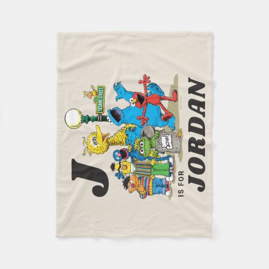 Gepersonaliseerde  Sesamstraat Vrienden Fleece Deken (Voorkant)