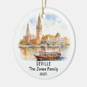 Gepersonaliseerde Sevilla Ornament, Spanje Keramisch Ornament (Links)