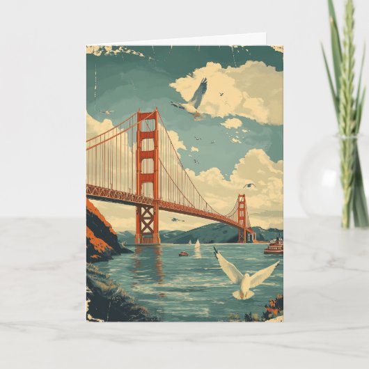 Gepersonaliseerde  SF Golden Gate Bridge Kaart (Voorkant)