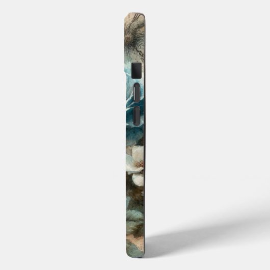 Gepersonaliseerde  Shabby Chic Pastel Blue Roos Case-Mate iPhone Case (Achterkant / Links)