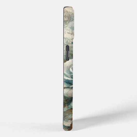 Gepersonaliseerde  Shabby Chic Pastel Blue Roos Case-Mate iPhone Case (Achterkant / Rechts)